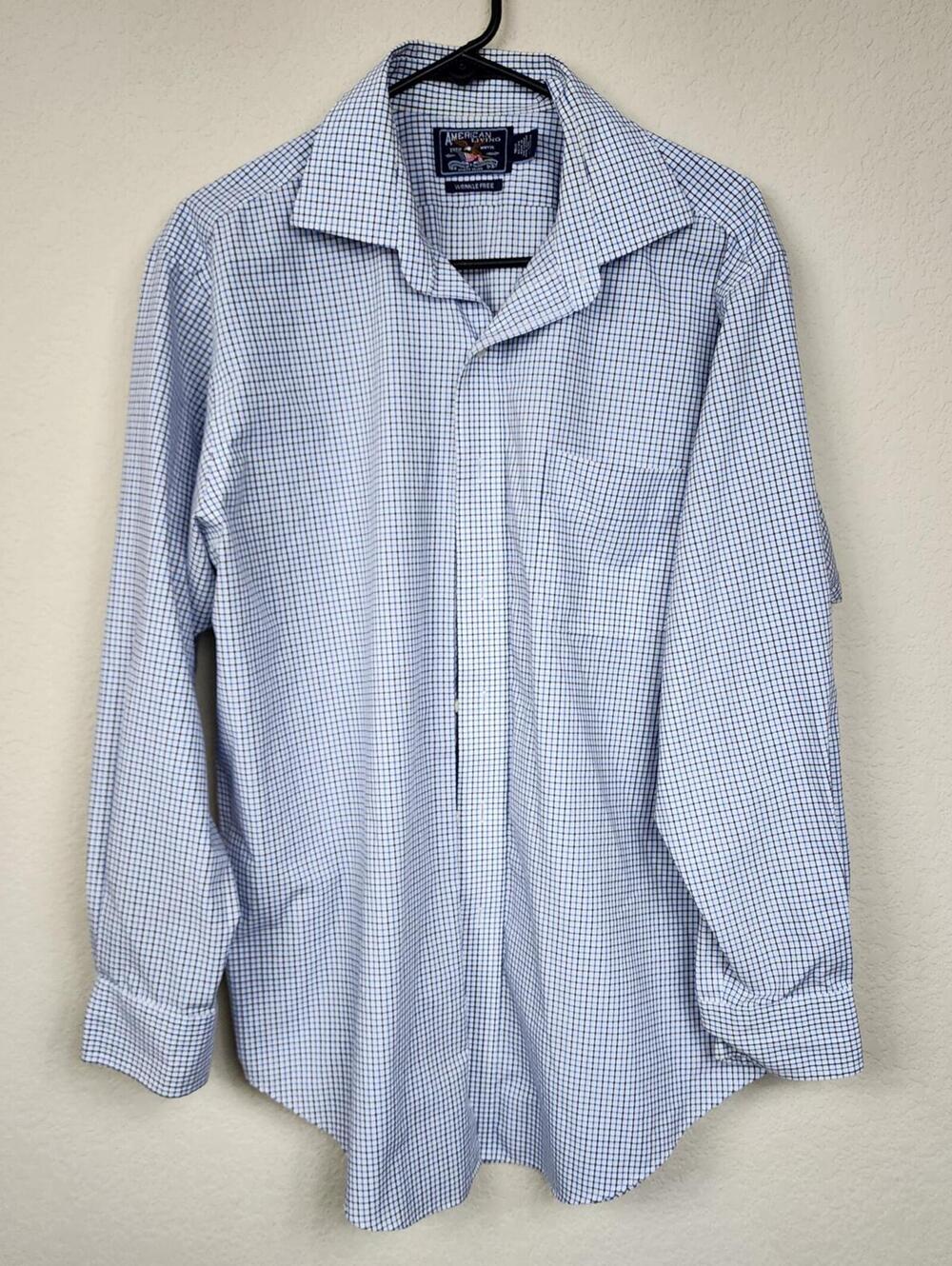 American Living Wrinkle-Free Men's Dress Shirt Size 16.5 32/
